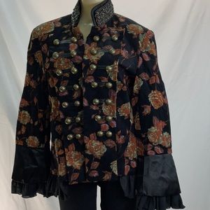 Women’s Newport News Cotton Flare Sleeve Blazer Jacket: Size 16